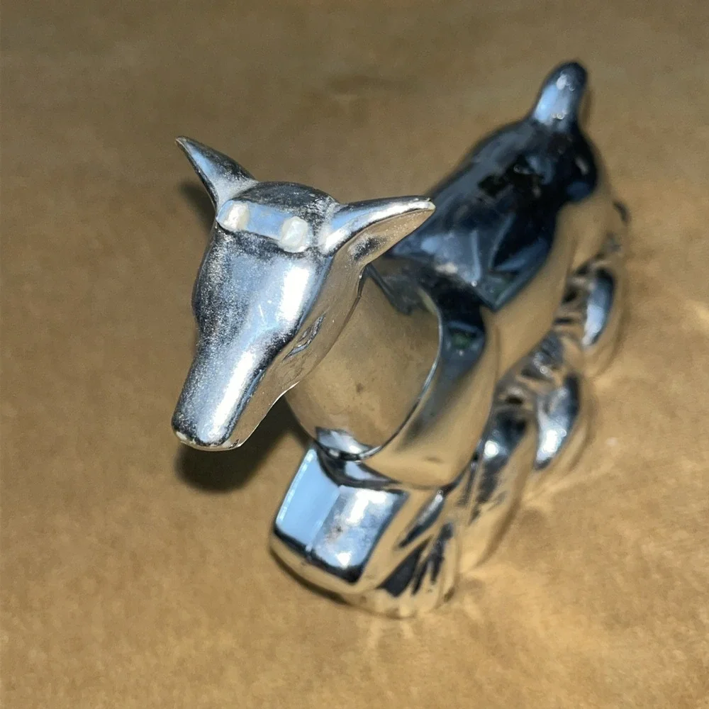 Vintage Avon Wilderness Classic Deep Woods After Shave Silver Deer Stag Decanter